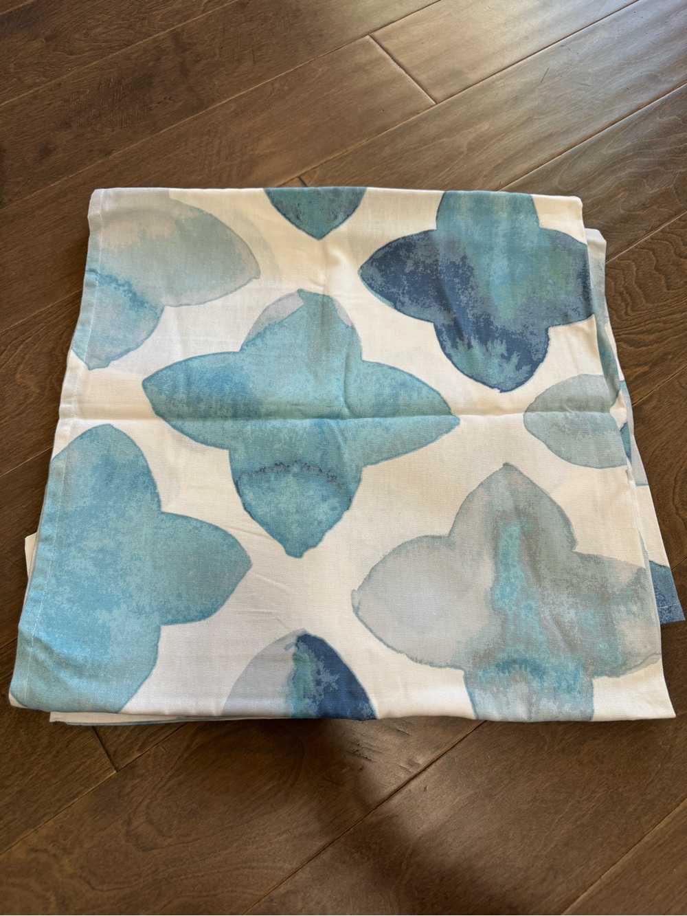 Blue Floral Pattern Home Bath Shower Curtain Panel